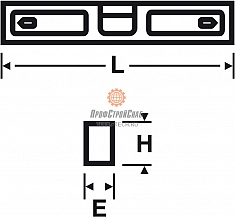 Размеры уровня строительного пузырькового межцентровых расстояний Virax 2 в 1